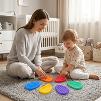 6 pièces de jouets sensoriels anti-stress en silicone de qualité alimentaire pour enfants et adultes, ensemble apaisant pour la réduction du stress, l'anxiété, le TDAH et l'autisme