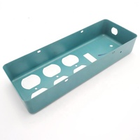 Boîtier de multiprise en aluminium entier 6 prises L235 * W85 * H40mm aucun accessoire noir/bleu bricolage boîtier d'interrupteur