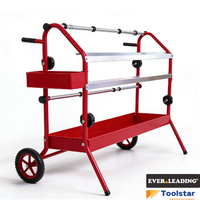EVER-LEADING LD-AU5002B Chariot professionnel en métal double couche de 36 pouces pour papier de masquage avec double coupeur et plateau de rangement pour garage
