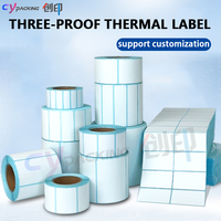 Kosong putih 80x60mm termal langsung pengiriman kosong kertas Label Roll Barcode stiker Label termal untuk Printer 80*80mm