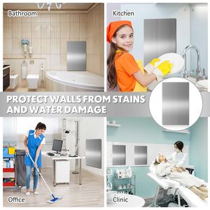 Panneau de protection anti-éclaboussures mural en acier inoxydable pour sèche-mains, idéal pour salle de bain, cuisine, toilettes - Product Image 6