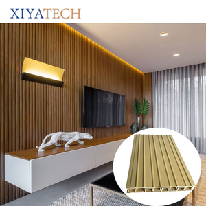 XIYATECH WPC壁パネル防水プラスチックオフィス用ホームヴィラ屋外壁装飾ウッド表面アプリケーション - Product Image 1