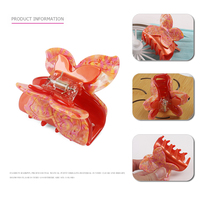 Pince à cheveux papillon en acétate pour femmes, barrette Double couche, accessoire de coiffure, pour printemps et été, 6.2cm de largeur