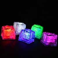 Glaçons LED personnalisés avec logo, cubes lumineux multicolores pour bar, boîte de nuit, cocktail, fête, vente en gros