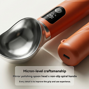 Professional Heated Ice Cream Scoop Electric Warming Scooper 3000mAh Waterproof Certified 3 Temperature Levels Fast Heating - Product Image 6