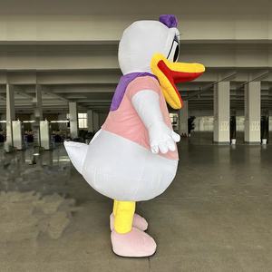 Costume de mascotte gonflable de canard rose et bleu <span class=keywords><strong>Donald</strong></span> adulte vacances professionnelles anniversaire Noël - Product Image 5