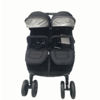 Poussette double légère et compacte côte à côte Conception en tissu confortable pour jumeaux ou frères et sœurs