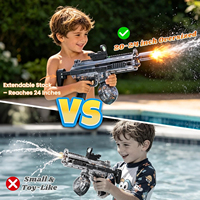 Pistolet à eau électrique surdimensionné pour enfants et adultes, rechargeable, automatique, avec remplissage automatique, jouet d'été pour l'extérieur