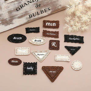 ملصق قماشي منسوج من PVC ماركة Erkoumi للأزياء، ملصق ملابس بحواف مفرغة، رقعة علامة تجارية للدانتيلا، الحقائب، ومعاطف الريش - Product Image 1