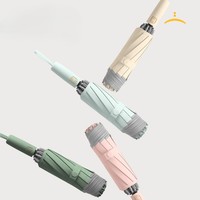 Parapluie semi-automatique compact à 3 plis Bande réfléchissante 10K Safety Reverse Design Semi-automatique pour la protection contre la pluie en voyage