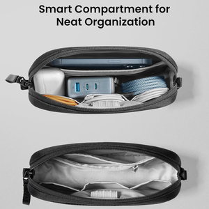 Water Resistant Travel <strong>Bag</strong> <strong>Cable</strong> Organizer for Essentials Accessories Carry Storage <strong>Bag</strong> for Cord&amp;Charger&amp; Phone&amp;Earphone Black - Product Image 2