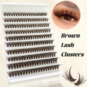 บลิง บลัง พีบีที วีแกน แฟสต์ 40D ขนตาปลอมแบบกลุ่มสีน้ำตาลกาแฟ แพ็คแบบผสม ทำมือ สำหรับต่อขนตาด้วยตัวเอง - Product Image 1