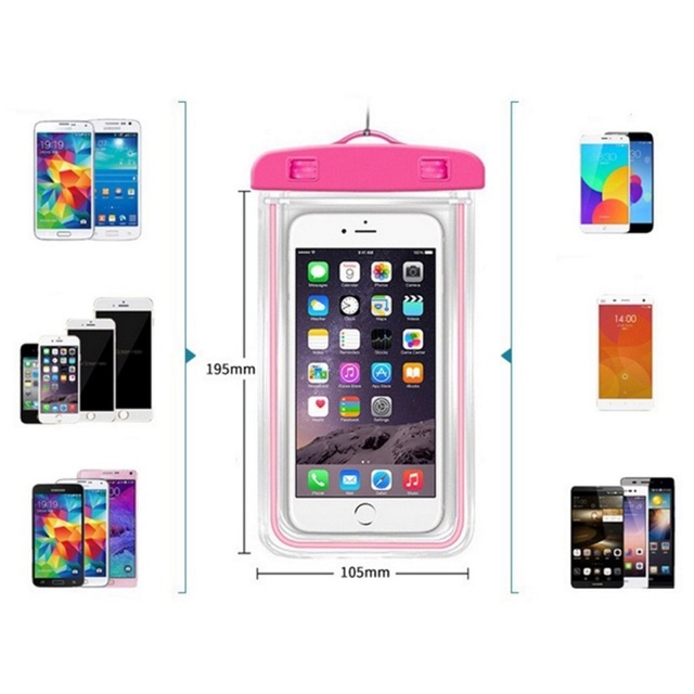 Leadingplus Custom Logo IPX8 Waterproof Phone Case PVC/Nylon Sports Design 6-inch Compatible Scratchproof Shockproof Swimming
