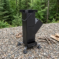 Poêle à bois portable moderne en fonte noir mat Goldfire, best-seller, à économie d'énergie et durable