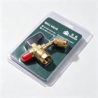 Vanne à boisseau sphérique en laiton HONGSEN HS-MQF-L 1/4" SAE pour climatiseur R22/R134a/R404A/R407C, vanne de charge de réfrigérant, garantie 1 an