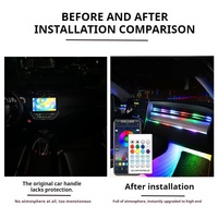 Nouvelle lumière d'ambiance pour voiture, ajustement standard, bande LED acrylique à couleurs irisées et fluides, ambiance colorée