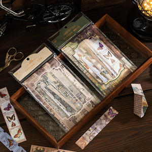 Paquete <span class=keywords><strong>de</strong></span> 40 Pegatinas <span class=keywords><strong>de</strong></span> Franjas Largas, Serie Retro Years, Universo Mariposa, Material para Diario, Pegatinas Decorativas, 6 Modelos - Product Image 2