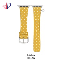 Bracelet en cuir à pois avec boucle ardillon fine taille 22 compatible avec les montres Series 11 10 9 8 7 Ultra SE