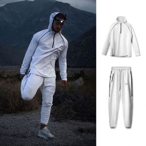 Vente en gros de <span class=keywords><strong>sweat</strong></span>-shirts de <span class=keywords><strong>Jogging</strong></span> 2 pièces, respirants et coupe-vent pour hommes - Product Image 5