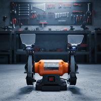 Meuleuse d'établi électrique industrielle robuste ALLWIN 500W pour usage domestique et bricolage, avec support de travail réglable pour meules de 40 mm