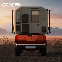 Grande boîte d'expédition Jac sur lit minuscule caravane Mini pick-up Camper RV avec lit court coulissant en fibre de verre pour les voyages Ridgeline