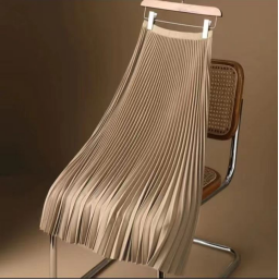 تنورة نسائية ساتان سادة ذات ثنيات بمقاسات كبيرة من المصنع مباشرة - Product Image 2