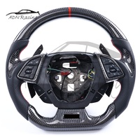 Volant de voiture en fibre de carbone noir brillant avec voyant de changement de vitesse LED pour Chevrolet CAMARO 2016-2024