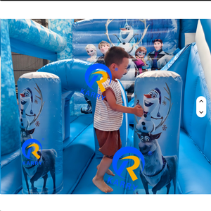 Castillo Inflable Azul con Tobogán para Fiestas Infantiles de Uso Comercial, Material de PVC, Capacidad de 100-500 kg, 5-10 Personas - Product Image 5