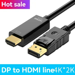 Grosir DP ke kabel HD-MI koneksi host kabel ke proyektor TV PC kabel adaptor HD 4K DP besar untuk HD-MI