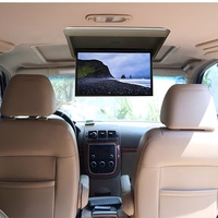 Pantalla Motorizada Abatible de 24 Pulgadas para Auto, HD 1080P, Monitor de Techo para Auto, Pantalla Publicitaria, TV para Autobús, Tren, Metro