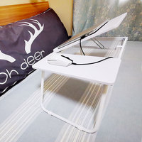 Pas cher prix blanc en métal et MDF d'ordinateur portable debout lit table de bureau d'ordinateur