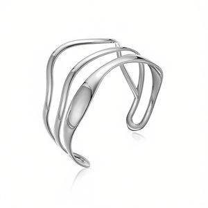 Amy Amy <b>Cuff</b> <b>Bracelet</b> <b>Silver</b> Plated Alloy Women's Trendy Bangle Gift Jewelry B1160 - Product Image 4