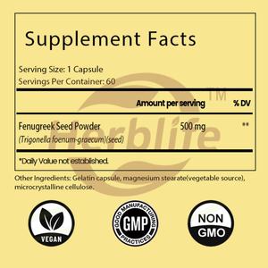 Cápsulas de Fenogreco OEM ODM - Antioxidante, Apoya la Salud y el Bienestar General, Apoyo a la Digestión, Suplemento para la Salud, Vegano, Sin OMG - Product Image 2