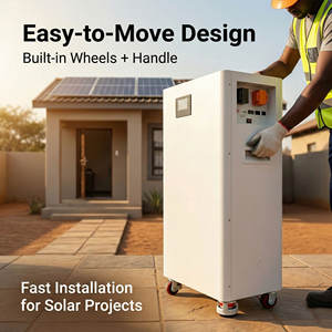 Paquete de Baterías ESS Portátil con Ruedas, 51.2V 100Ah 5120Wh con BMS para Energía de Respaldo en el Hogar - Product Image 2