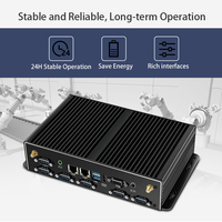HelorPC Industrial I3 I5 I7 Pen-tium Embedded Ops 2 Lan 2 Ddr3L 6 Rs232 6Usb Low Power 12V Wifi 3g Window Linux Mini Computer Pc