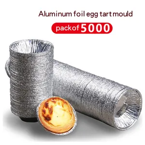 Beliebte 7cm portugiesische Einweg folie Back pastete Aluminium Ei Mini Eierkuchen form