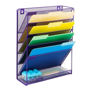 Tùy Chỉnh Chống Cháy Lưới Dây Kim Loại Màu Trắng Văn Phòng Bàn Tài Liệu Tường Treo Tạp Chí Giấy Tập Tin Thư Mục Tổ Chức Khay Cho Bàn - Product Image 1