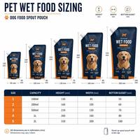 Pochette personnalisée pour aliments pour chiens avec bec verseur, étanche, en aluminium, pour aliments humides pour animaux de compagnie