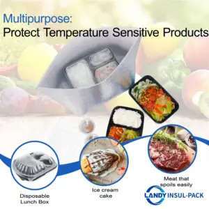 Thermal Insulated Aluminium Foil Shipping Packaging Bags Box Liner Insulation Packaging For Frozen Food