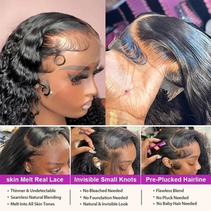 Pelucas <span class=keywords><strong>de</strong></span> Cabello Humano Peruano Baratas, Pelucas Cortas Tipo Bob con Frente <span class=keywords><strong>de</strong></span> Encaje para Mujeres Negras, Pelucas con Frente <span class=keywords><strong>de</strong></span> Encaje HD Completas sin Pegamento - Product Image 4