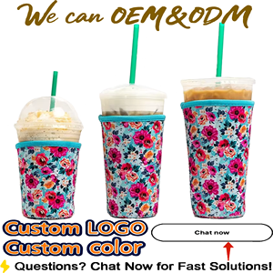 Neopren Stoff Iced Sleeve Kaffee Langlebiger Kaffeetasse halter für 32 Unzen - Product Image 2