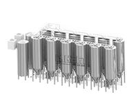 Cuve de fermentation conique industrielle en acier inoxydable HEM, grande capacité (3500L-50000L), garantie 3 ans, longue durée de vie