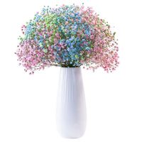 Fleurs séchées de gypsophile naturelles préservées couleur personnalisée, tige de 55-60 cm, pour la Fête des Mères, cadeau de vacances, fourniture de matières premières pour fleuristes