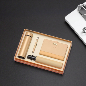 2025 nouveauté luxe affaires cadeau ensemble tendance acier inoxydable UV imprimé parapluie vide tasse Journal cahier stylo Flash - Product Image 4