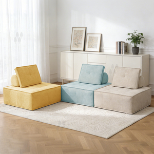 Canapé modulaire moderne et durable, compressible, en mousse haute densité, pour salon, usage domestique - Product Image 2