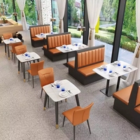 Ensemble table et chaises pour café, restaurant, mobilier commercial en métal, personnalisation possible