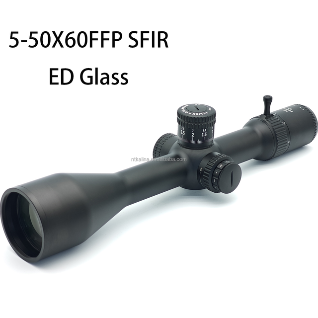 Kalina Optic First Focal Plane Telescopic Sight 5-50X60FFP 34mm Tube Aluminum Alloy Side Parallax Red Illuminated Hunting