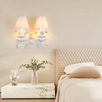 Décoration florale moderne en fer blanc pour salon chambre restaurant lustre en cristal de luxe simple