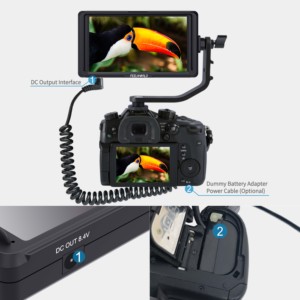 FEELWORLD F5 <span class=keywords><strong>5</strong></span> "kamera monitörü Full HD 1920x1080 IPS 4K HDMI giriş çıkışı alan monitörü Tilt kol ile OEM/ODM hizmeti - Product Image 5