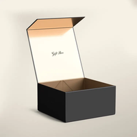 Boîte cadeau pliante magnétique de luxe en carton rigide recyclable, avec finition dorée et laminage mat, design professionnel, taille personnalisée